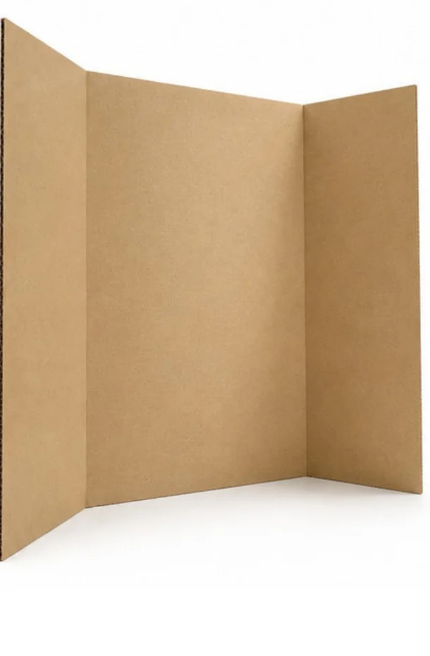 Trifolio laminado color kraft